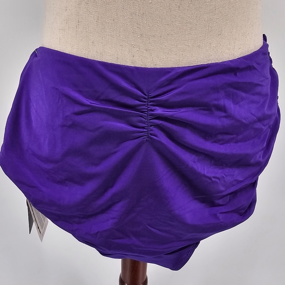 Fantasie Los Cobos Gathered Bikini Bottom Purple XL NWT - Picture 4 of 7